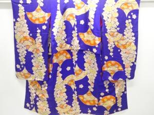 アンティーク　錦紗　青海波に梅模様着物